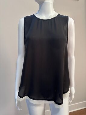 Black Sleeveless Chiffon Camisole